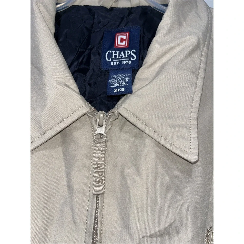 Chaps Men's 2XB Khaki Jacket Zip Front